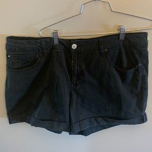 Faded glory black shorts sz 18